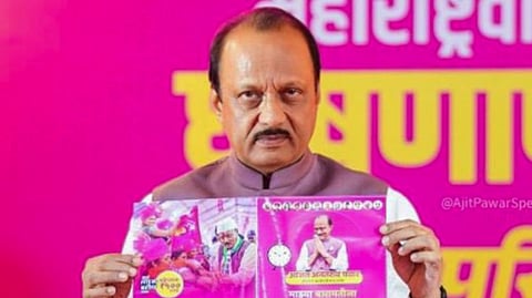 Ajit Pawar releases his party's manifesto for Maharashtra Assembly polls, in Baramati.