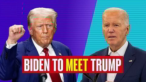 President-elect Donald Trump and outgoing US President Joe Biden