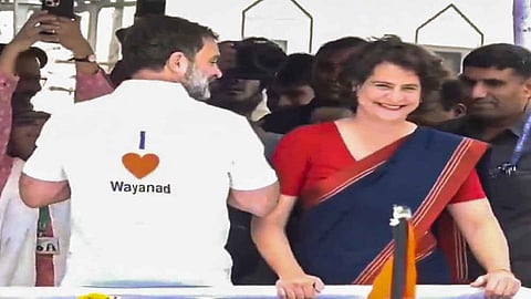 Congress leader Rahul Gandhi and his sister Priyanka Gandhi Vadra campaign for the Wayanad Lok Sabha by-poll
