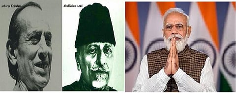 PM Modi pays tributes to Kriplani, Azad