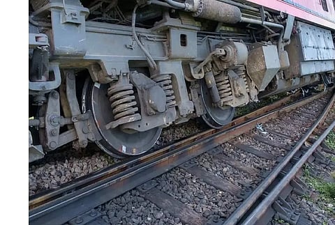 Goods train derails amid heavy rains in J-K's Kathua
