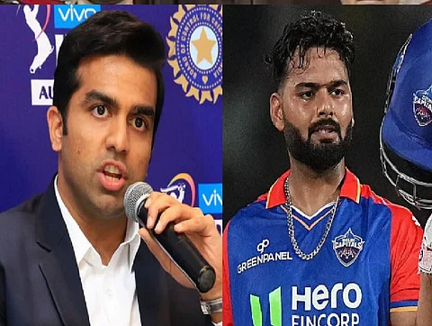 Delhi Capitals' co-owner Parth Jindal
, Rishabh Pant