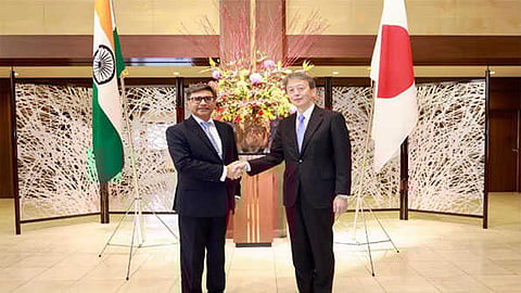 Foreign Secretary Vikram Misr and Vice Minister, Ministry of Foreign Affairs of Japan, Masataka Okano