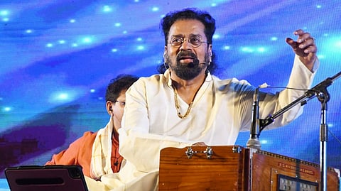 Singer Hariharan performs during a programme organized ahead of the Diwali festival, in Guwahati, Sunday, evening, Oct. 27, 2024.