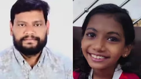 The accused Lajil (L), nine-year-old Drishana (R) who remains in a coma,