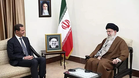 Former Syrian President Bashar Assad with Iran's Supreme Leader Ayatollah Ali Khamenei