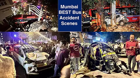 Mumbai Best Bus accident scenes