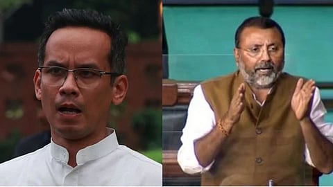 Congress Deputy Leader in Lok Sabha Gaurav Gogoi and BJP MP Nishikant Dubey