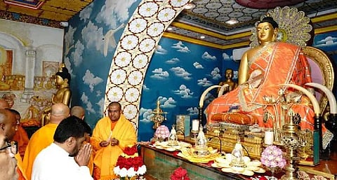 Sri Lankan President Anura Kumara Dissanayake visits Mahabodhi Temple in Bihar, offers prayers