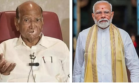 Sharad Pawar meets PM Modi along with two farmers from Maharashtra