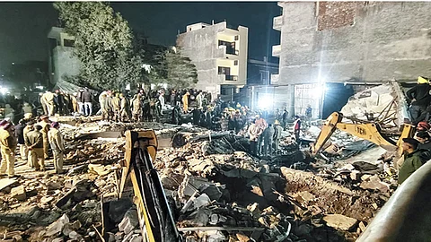 Building collapse site, Mohali