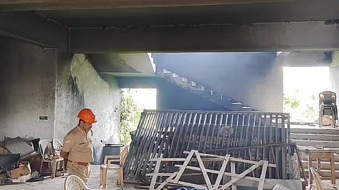 Site, where charred body was found.