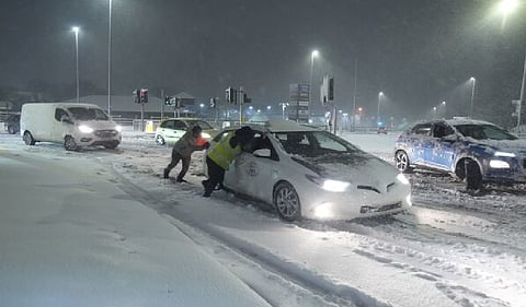 Heavy snow brings widespread disruption across UK, Germany