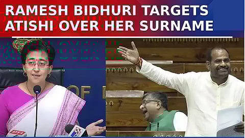 Delhi CM Atishi and BJP leader Ramesh Bidhuri