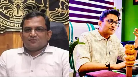 IAS officers K Gopalakrishnan (L) and N Prasanth (R)