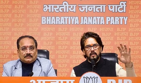 Former Union Minister and senior BJP leader Anurag Thakur on Tuesday unveiled the second part of the Bharatiya Janata Party's (BJP) Sankalp Patra (manifesto) for the upcoming Delhi Assembly Elections 2025.