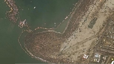 Maha Kumbh Mela: Satellite image by ISRO