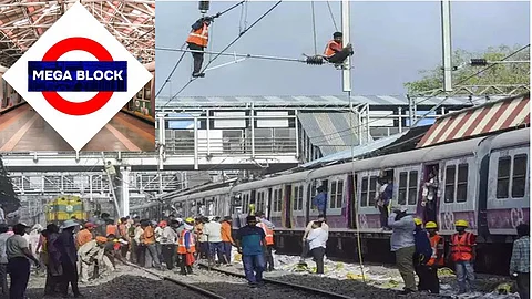 Central Railway's mega block for a bridge girder launch