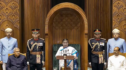 President Droupadi Murmu addresses a joint session of Parliament ahead of budget session