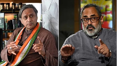 Congress leader Shashi Tharoor and BJP leader Rajeev Chandrasekhar