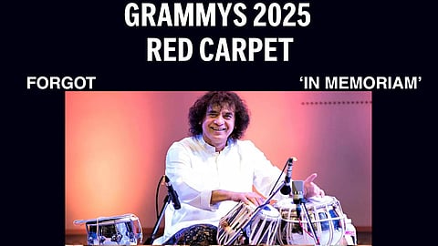 Indian tabla maestro Zakir Hussain was excluded from the 'In Memoriam' segment of the 67th Grammy Awards