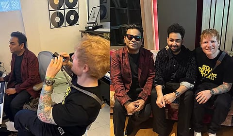 Ed Sheeran meets A R Rahman ahead of his Chennai concert