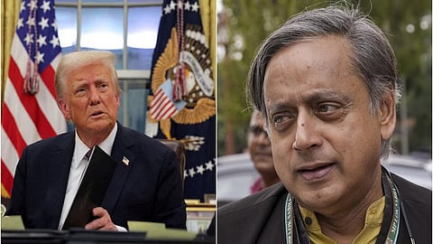US President Donald Trump and Congress leader Shashi Tharoor