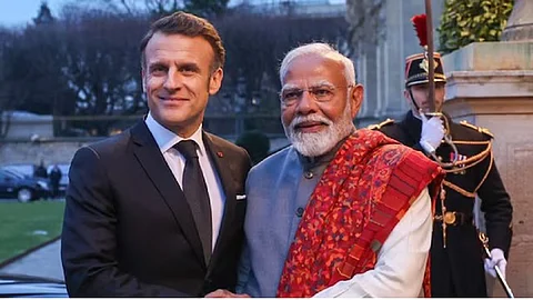 French President Emmanuel Macron and PM Narendra Modi