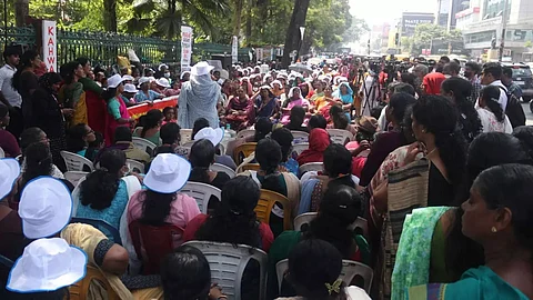 Asha workers of Kerala on strike