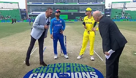 Afghanistan captain Hashmatullah Shahidi won the toss and elected to bat against Australia in a crucial Group B Champions Trophy match here on Friday.