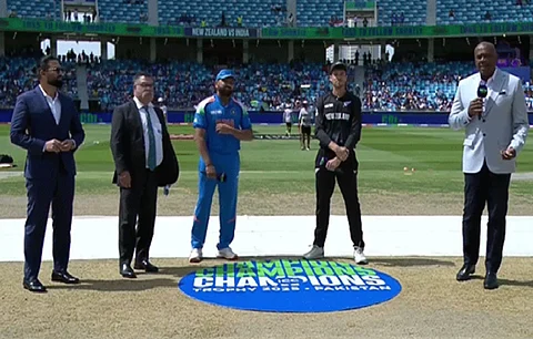 New Zealand won the toss and elected to bowl against India in their final Group A Champions Trophy match here on Sunday.