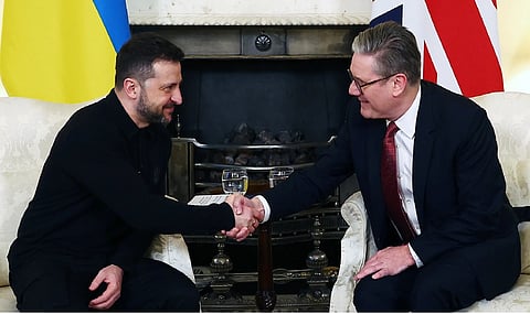 British Prime Minister Keir Starmer says Britain, France and Ukraine have agreed to work on a ceasefire plan to present to the United States.
