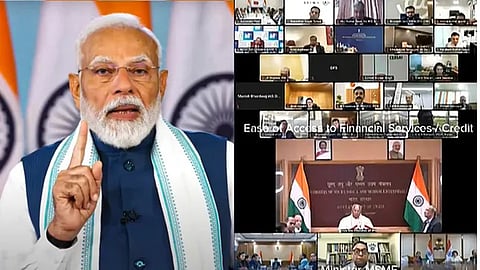 PM Modi said there is a need to develop new modes of credit delivery to ensure access of timely and low-cost funds to over six crore MSMEs across the country.