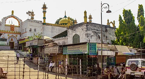 Security arrangements at the tomb of the Mughal emperor Aurangzeb after Bajrang Dal and VHP's protest demanding removal of the tomb from Maharashtra, in Chhatrapati Sambhajinagar, Monday, March 17, 2025.