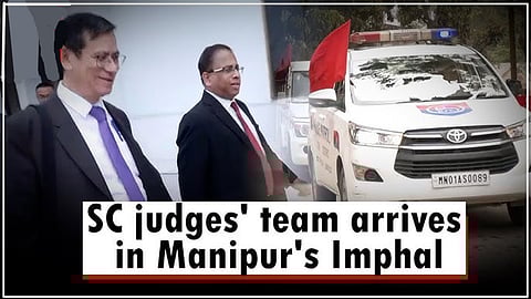 A delegation of Supreme Court judges arrived at the airport here
