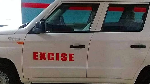 Excise officials carried out a raid