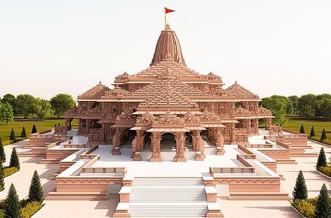 The 'Surya Tilak' ceremony of Lord Ram took place at the Ram Mandir here on Sunday on the occasion of Ram Navami.