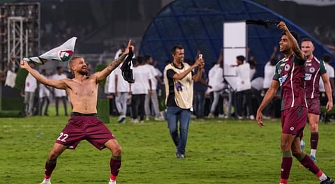 Indian Super League (ISL) 2024-25 final football match between Mohun Bagan Super Giant and Bengaluru FC.