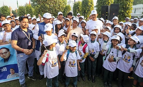 Delhi CM Gupta flags off walkathon as part of Ambedkar Jayanti celebrations