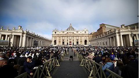 Mourners race to get standing room spot in St. Peter's Square
