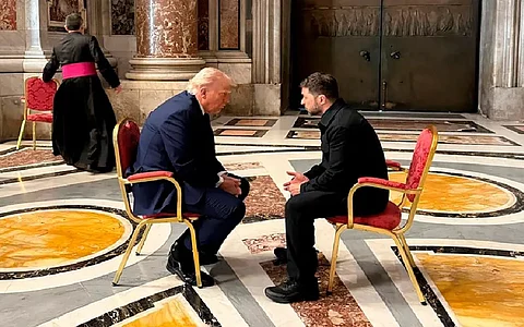 Trump, Zelenskyy meet briefly at Vatican to discuss Russia-Ukraine war