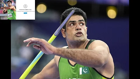Pakistan's Olympic gold-winning javelin thrower Arshad Nadeem