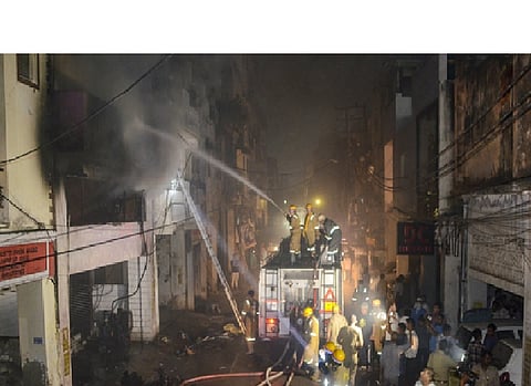 Couple killed in fire at five-storey building in Kanpur