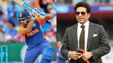 Rohit Sharma (L),SachinTendulkar (R)