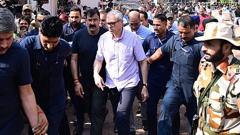 J-K CM Omar Abdullah visits residential area