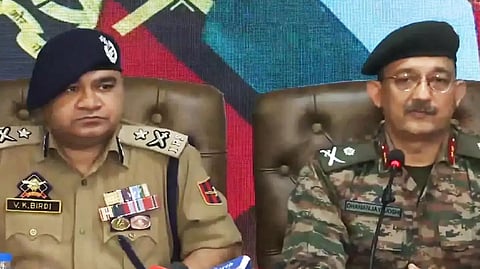 V K Birdi, Inspector General of Police (IGP) , Major General Dhananjay Joshi , Kashmir.