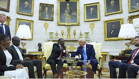 Trump's meeting with South African leader takes dramatic turn