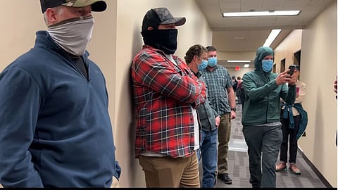ICE agents wait in hallways of immigration court