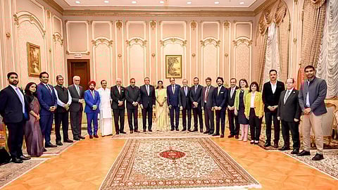 met Arab League Secretary-General Ahmed Aboul Gheit on Tuesday in Egypt