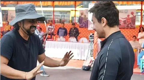 director RS Prasanna and Aamir Khan